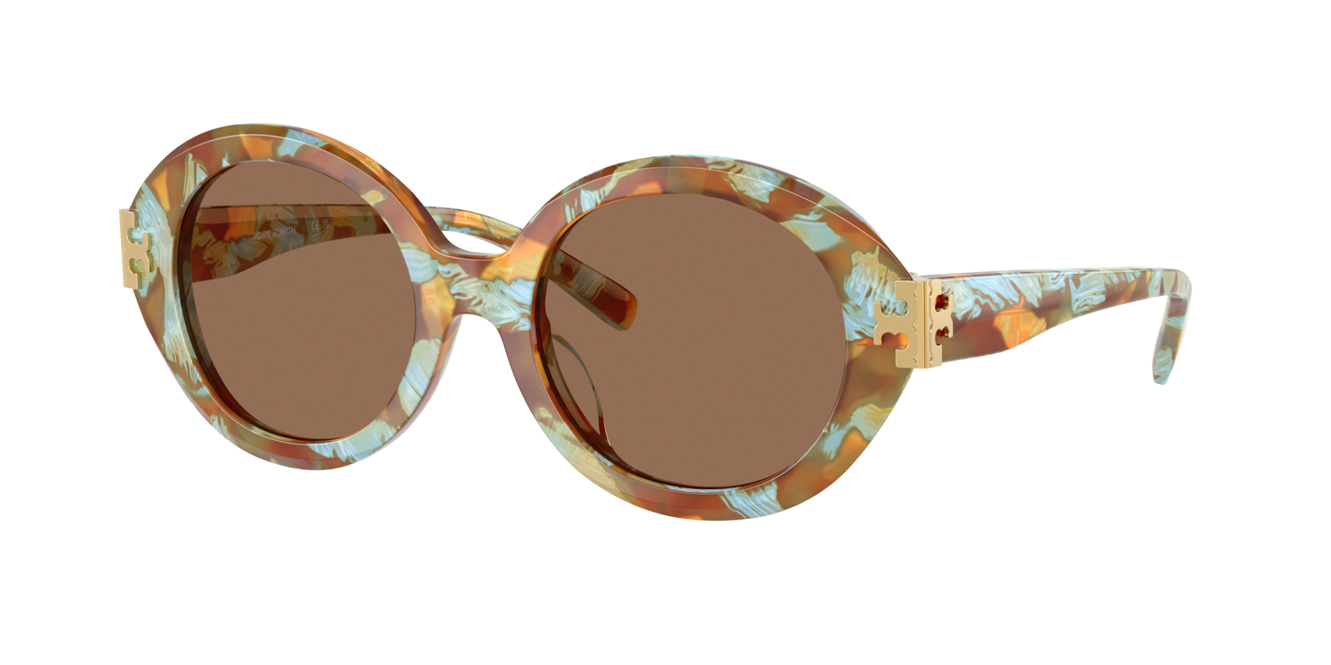 Tory Burch Woman Sunglass TY7210U - Frame color: Blue Honey Tortoise, Lens color: Dark Brown