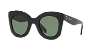 CELINE CL4005IN Black - Women Luxury Sunglasses, Green Lens
