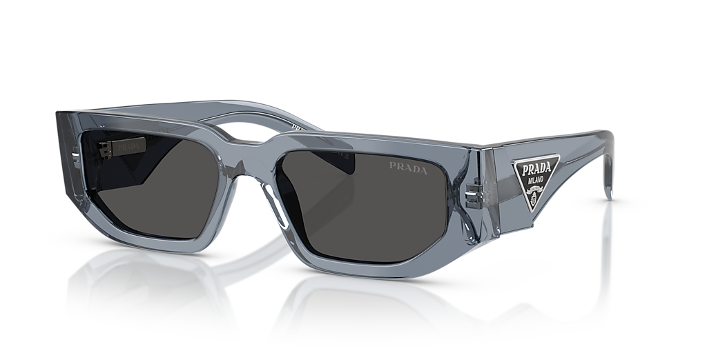 Prada PR 09ZSF L (55 - 17) with Grey lenses and Blue frame