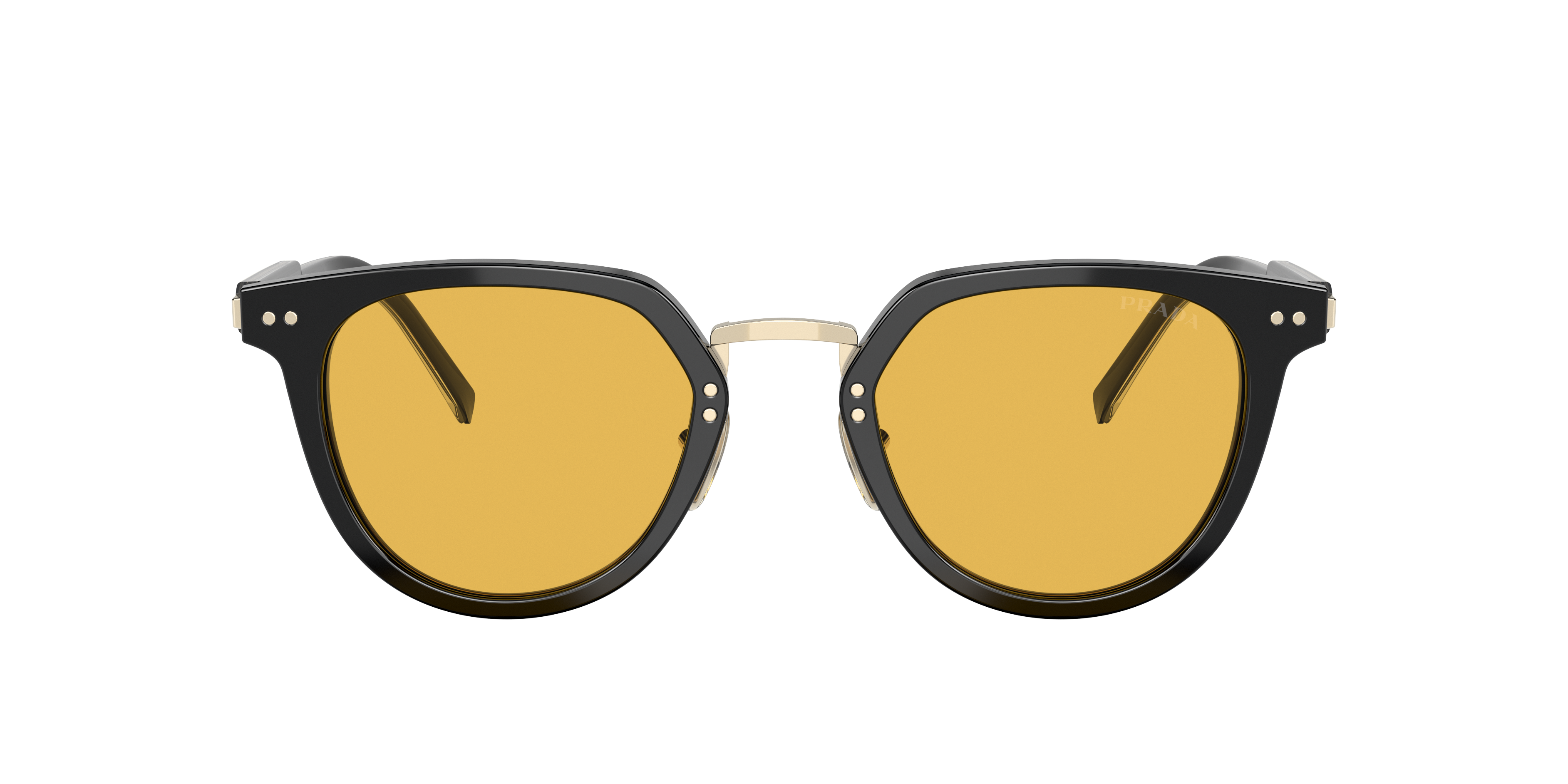 Prada PR 17YS L (49 - 22) with Yellow lenses and Black frame