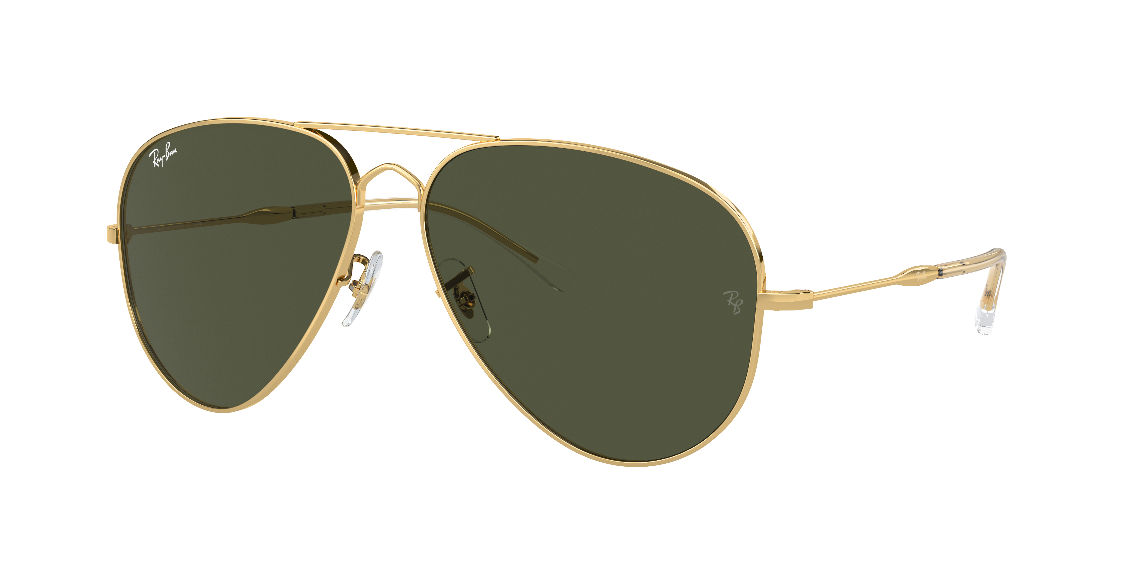 Ray-Ban Unisex Sunglass Old Aviator -  Frame color: Arista Gold, Lens color: Green