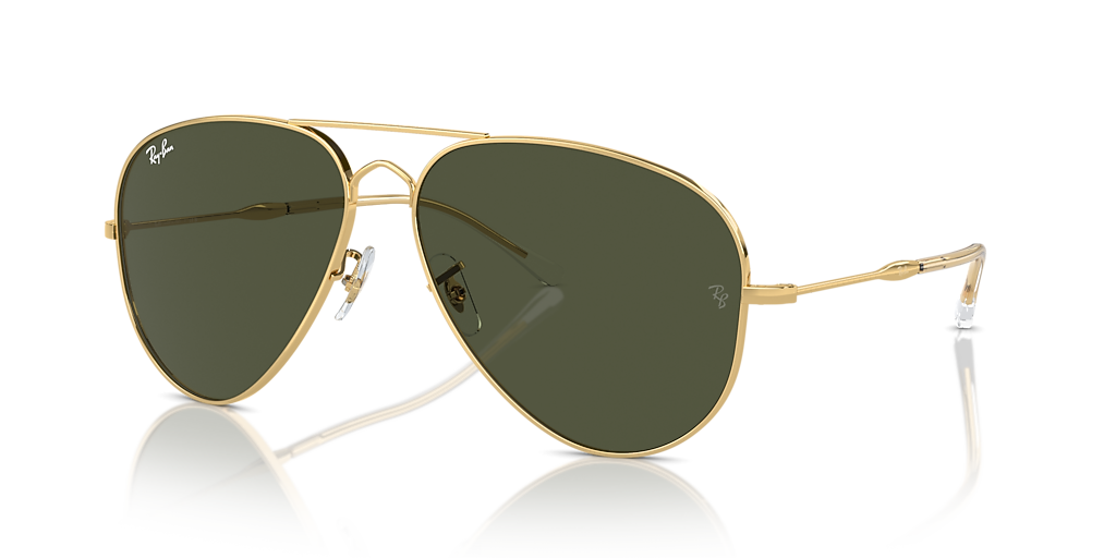 Ray-Ban Old Aviator XL (58 - 14) with Green lenses and Gold frame