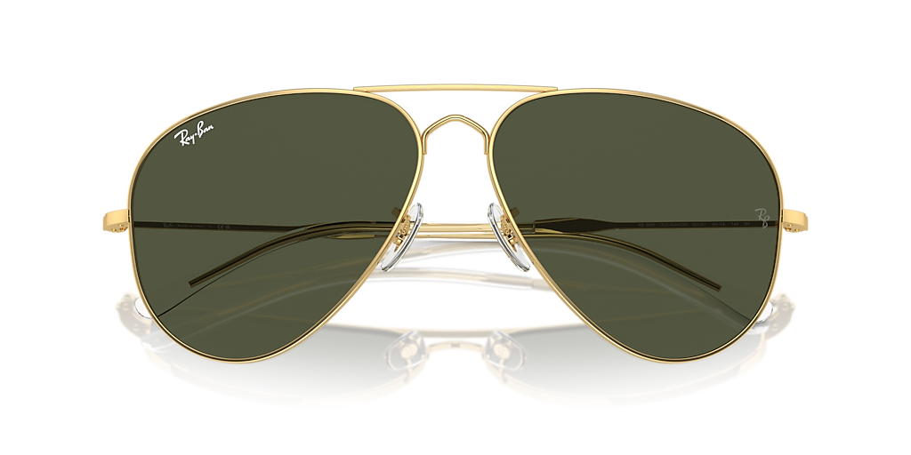 Ray-Ban Old Aviator XL (58 - 14) with Green lenses and Gold frame