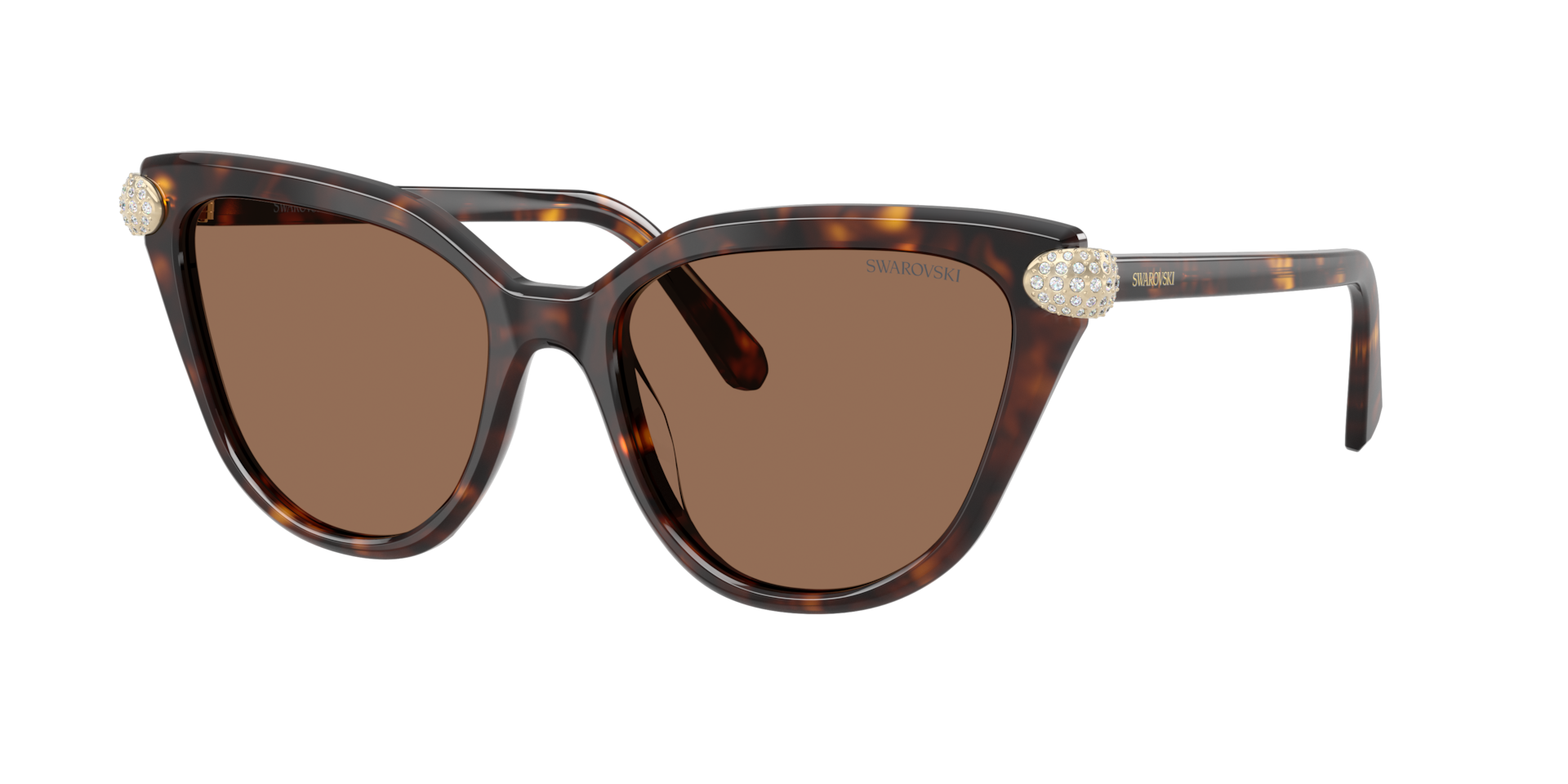 Swarovski Woman Sunglass SK6039 -  Frame color: Havana, Lens color: Dark Brown
