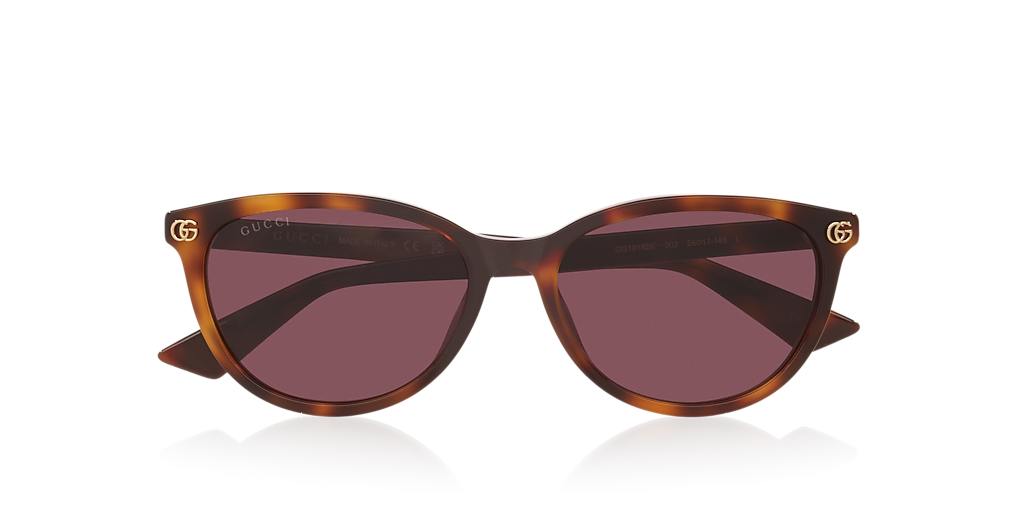 GUCCI GG1818SK Tortoise - Women Luxury Sunglasses, Purple Lens