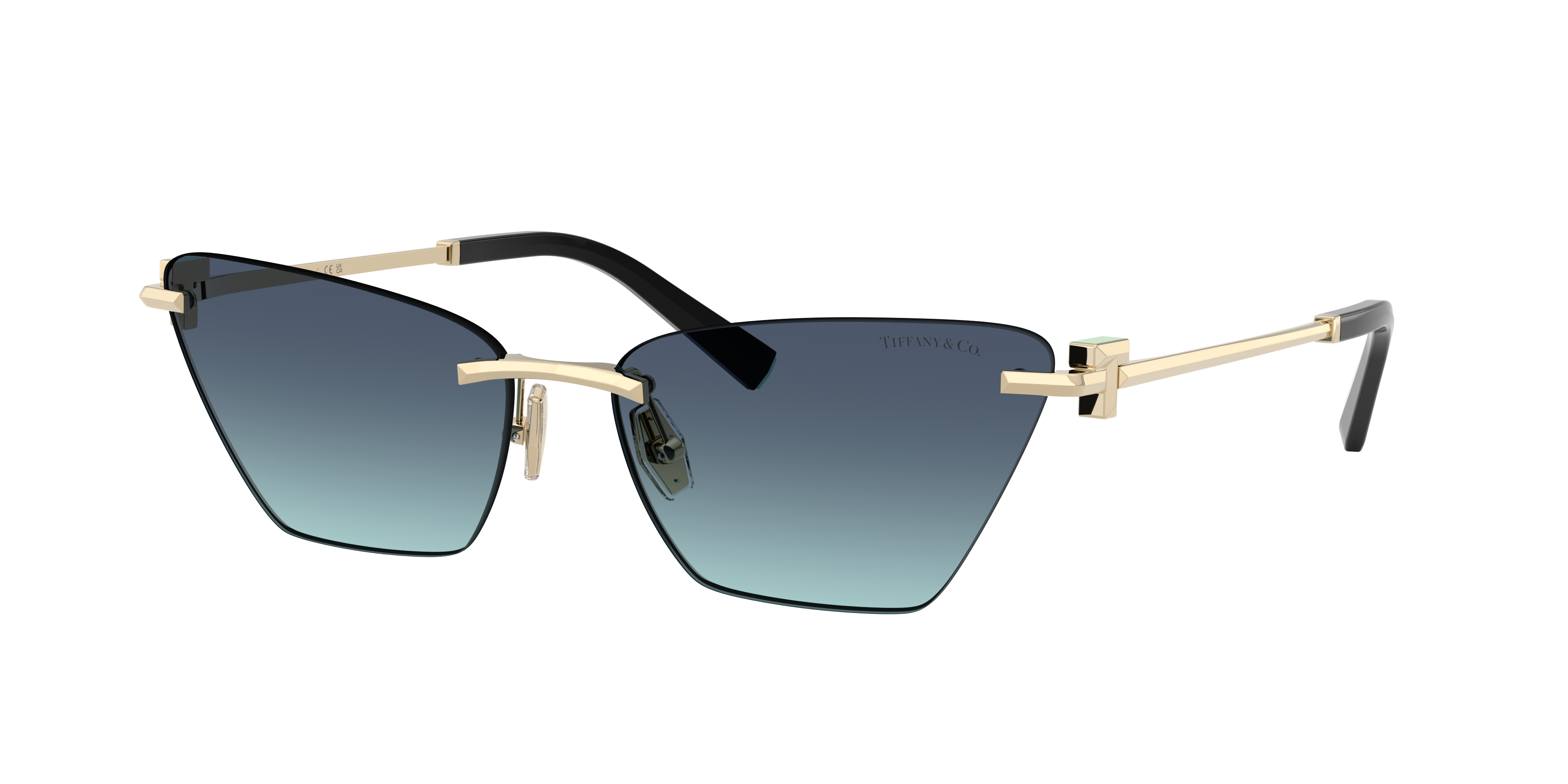 Tiffany & Co. Woman Sunglass TF3120 -  Frame color: Pale Gold, Lens color: Azure Gradient Blue