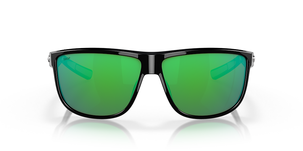COSTA 6S9010 Rincondo Shiny Black - Unisex Sunglasses, Green Mirror Lens