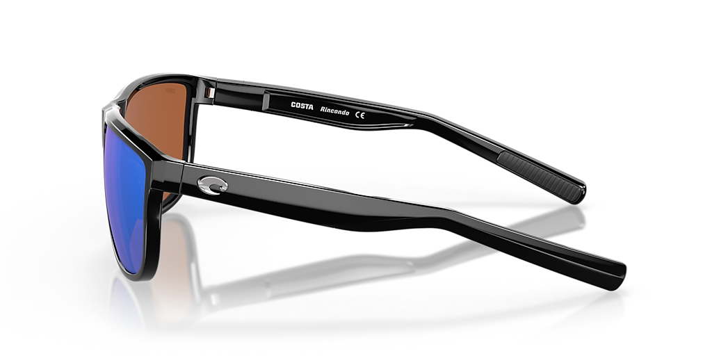 COSTA 6S9010 Rincondo Shiny Black - Unisex Sunglasses, Green Mirror Lens