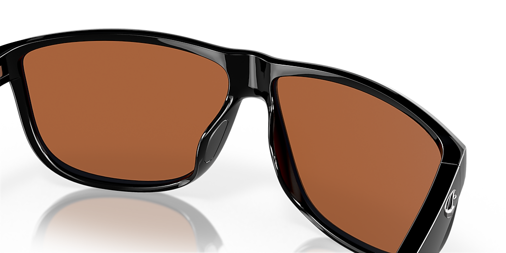 COSTA 6S9010 Rincondo Shiny Black - Unisex Sunglasses, Green Mirror Lens
