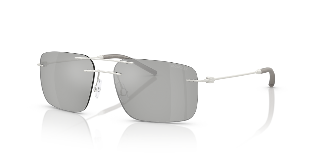 Moncler ME4003 Doppler M (56 - 15) with Blue lenses and Silver