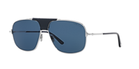 TOM FORD Tex Silver Shiny - Men Luxury Sunglasses, Blue Lens