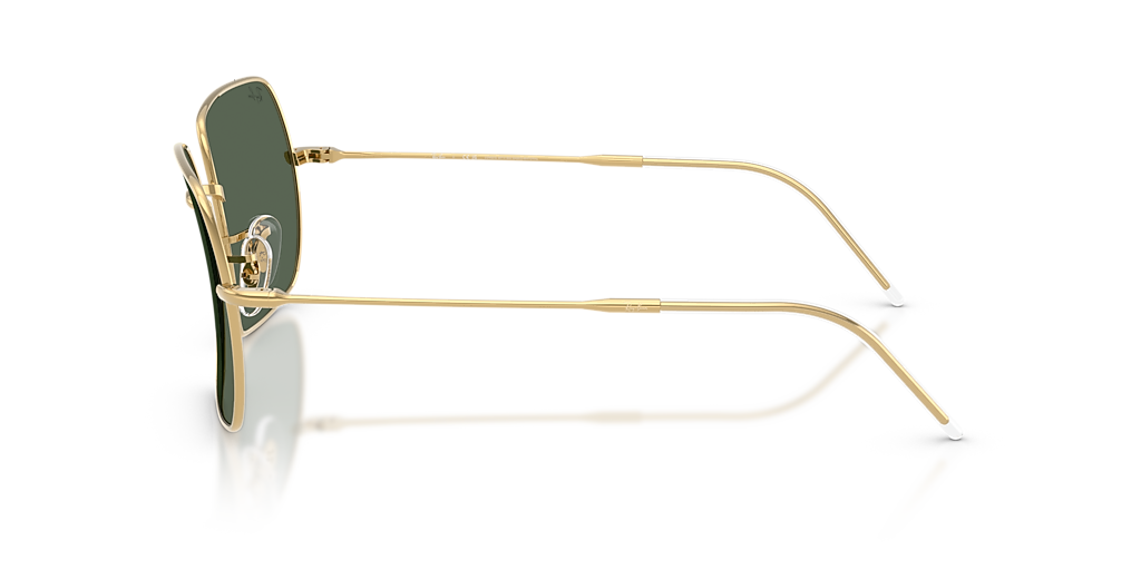 Ray-Ban Square 1971 Reverse L (54 - 19) with Green lenses and Gold