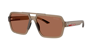 Prada Linea Rossa PS 55YS XXL (64 - 14) with Brown lenses and Grey