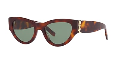 Saint Laurent SL M94 53 Green & Brown Sunglasses | Sunglass Hut 