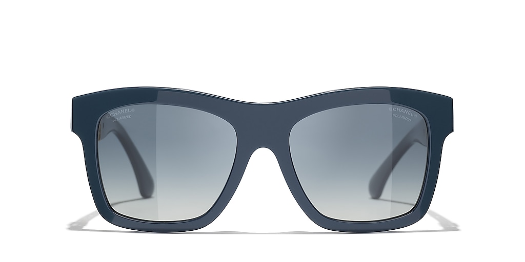 CHANEL Square Sunglasses CH5533 Blue Grey - Women Luxury Sunglasses, Blue Lens