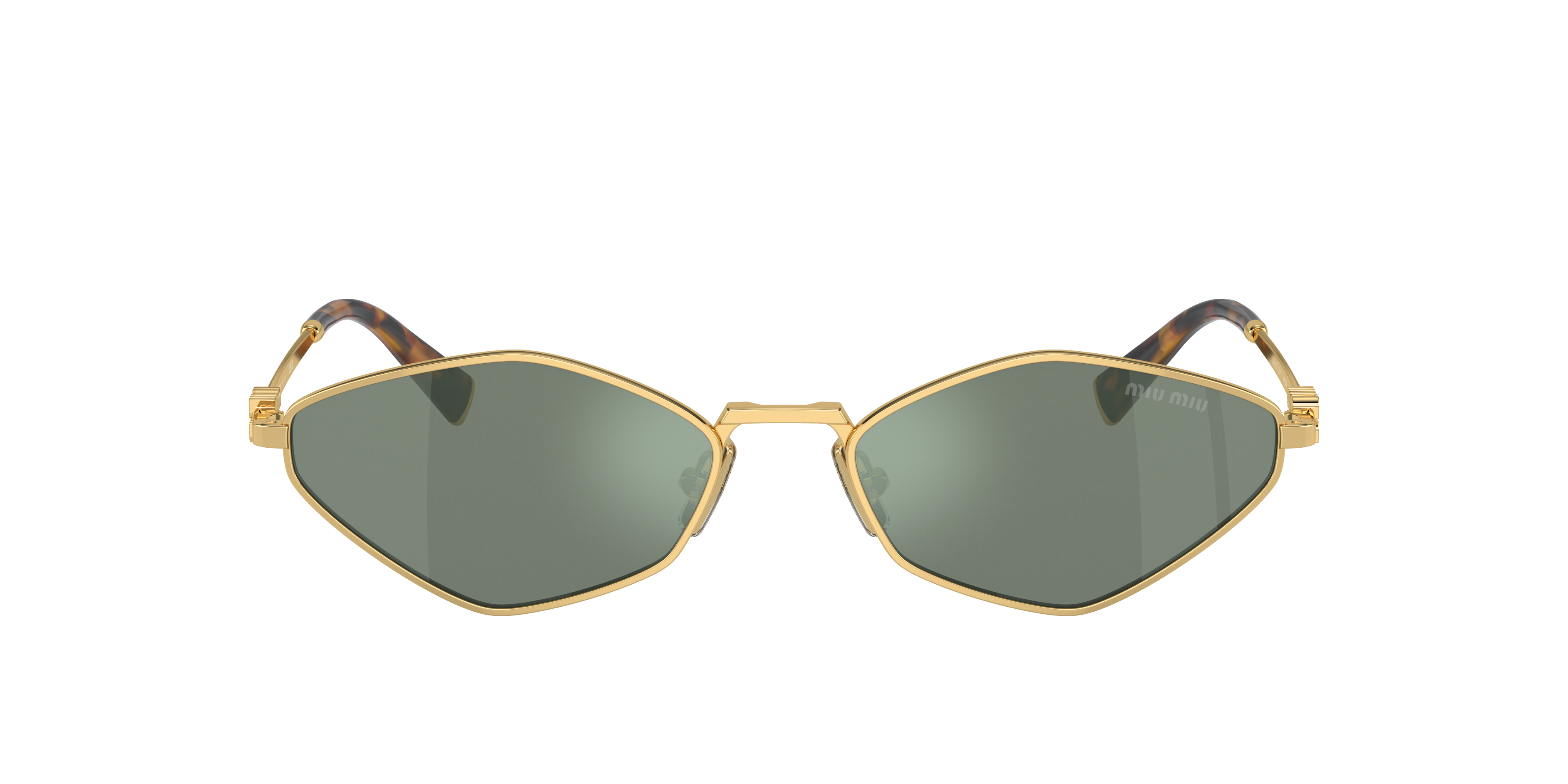 Miu Miu MU 56ZS L (56 - 17) with Green lenses and Gold frame