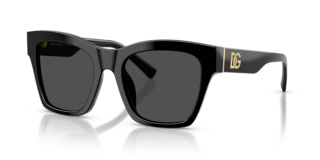 DOLCE&GABBANA DG4512 Black - Women Luxury Sunglasses, Dark Grey Lens