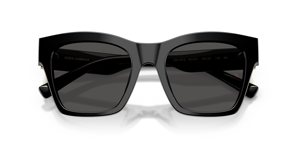 Dolce&Gabbana DG4512 L (53 - 20) with Grey lenses and Black frame