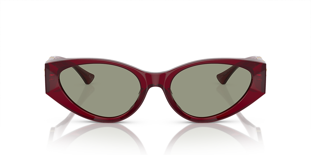 VERSACE VE4454 Bordeaux - Women Luxury Sunglasses, Green Lens