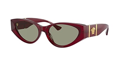 Versace VE4454 55 Green & Bordeaux Sunglasses | Sunglass Hut USA 