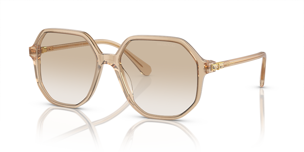 SWAROVSKI SK6003 Opaline Light Brown - Women Sunglasses, Gradient Light Grey Lens