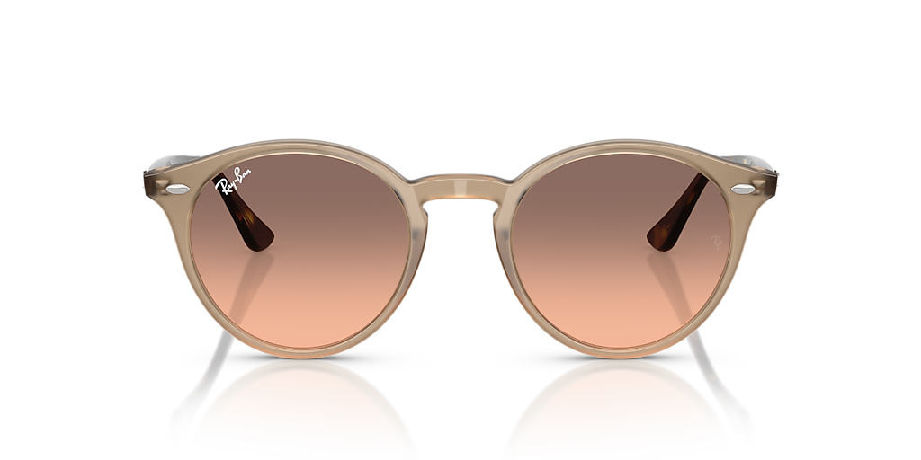 Ray-Ban RB2180F M (51 - 20) with Pink lenses and Beige frame