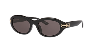 Balenciaga BB0132S XL (53 - 20) with Grey lenses and Black  display picture 3