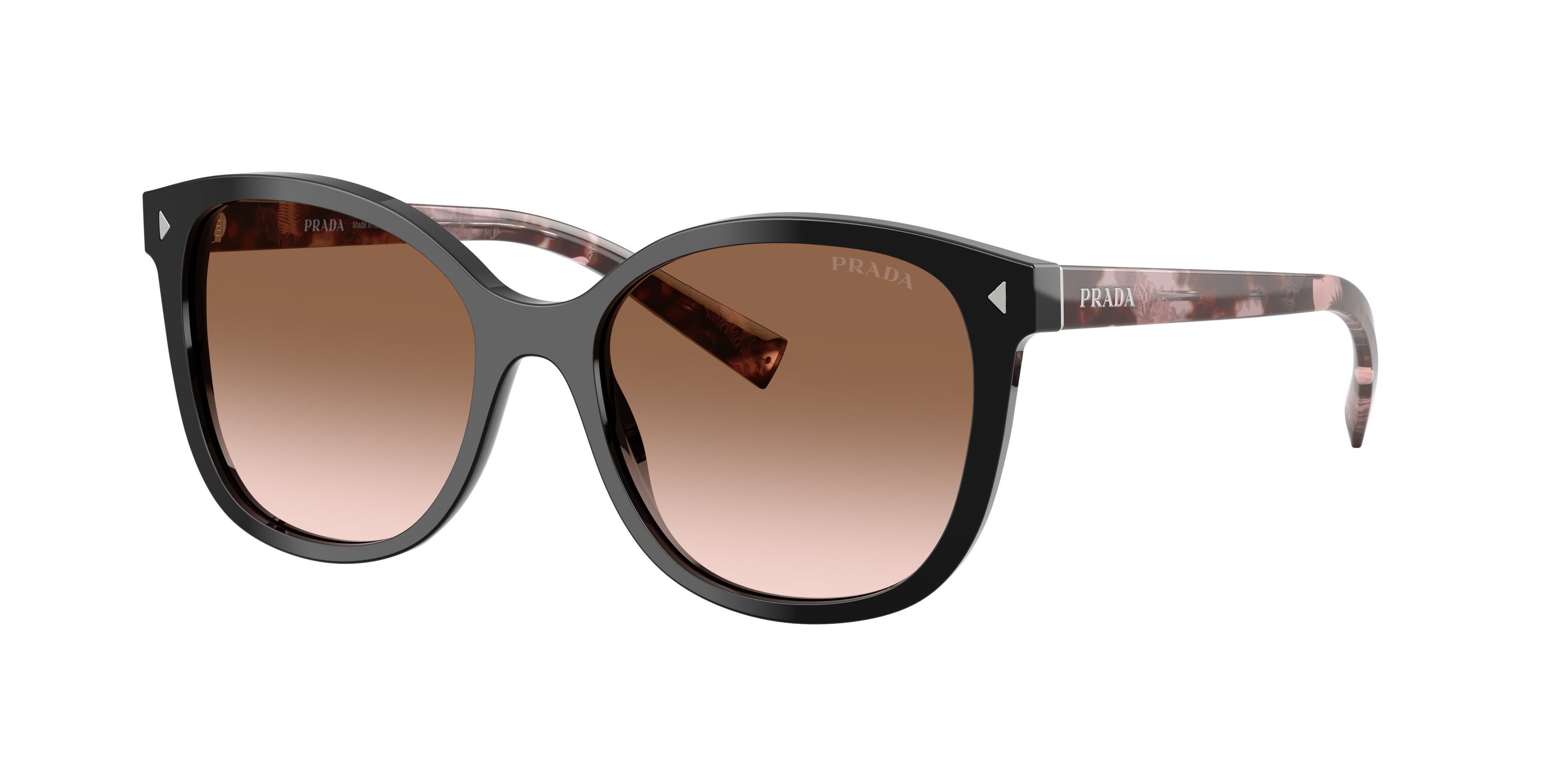 Prada Woman Sunglass PR 22ZS -  Frame color: Black, Lens color: Brown Gradient