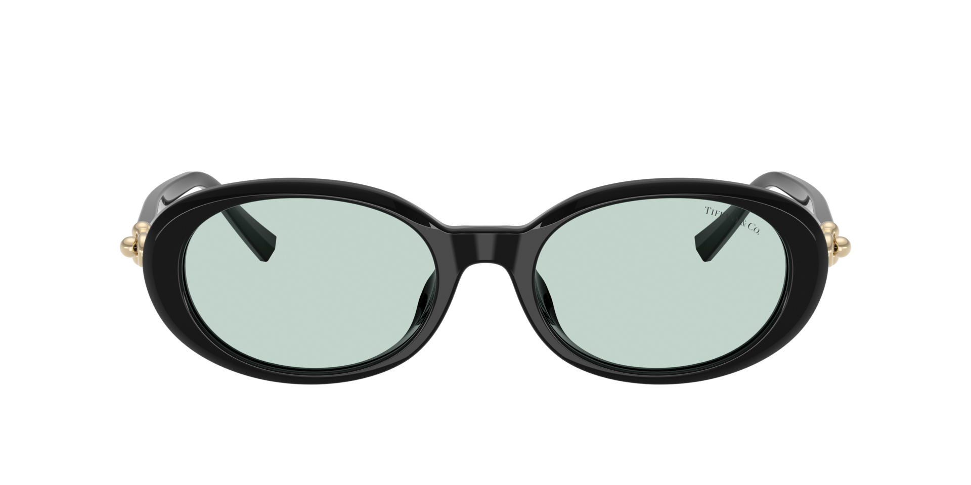 Tiffany & Co. Black Round Sunglasses Tiffany & Co. TF4168 8001/4U Sunglasses Black-Silver/Azure  main image 2