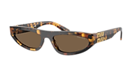 Miu Miu MU 07ZS L (56 - 19) with Brown lenses and Tortoise