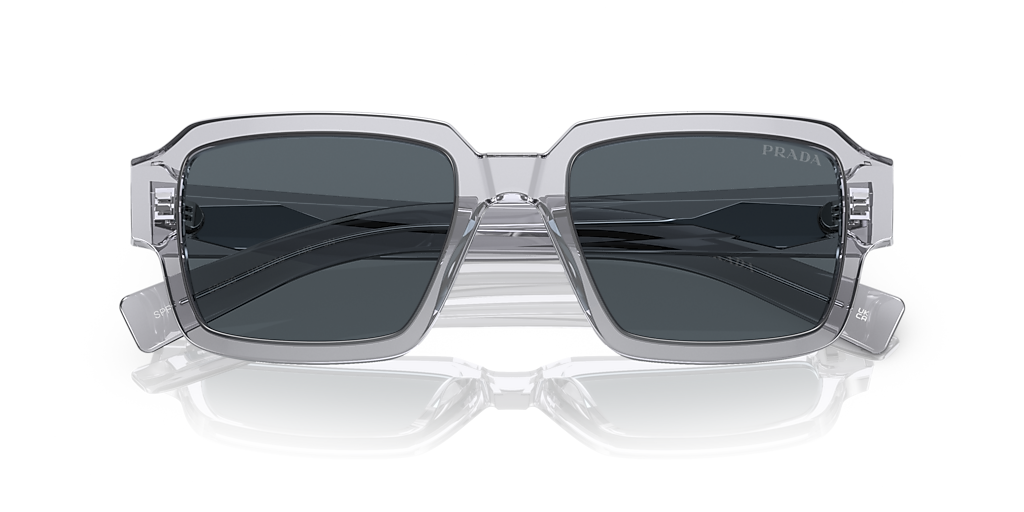 Prada PR 02ZSF M (54 - 19) with Blue lenses and Grey frame