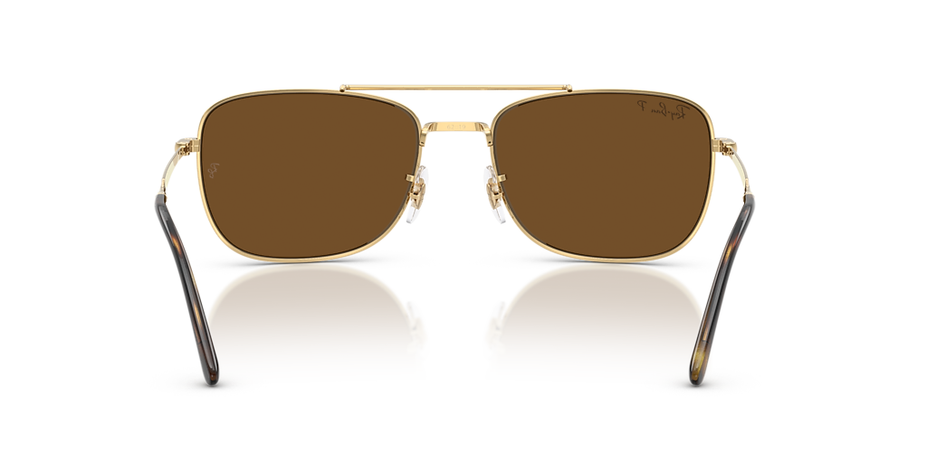 Ray-Ban RB3755 XXL (59 - 19) with Brown lenses and Gold frame