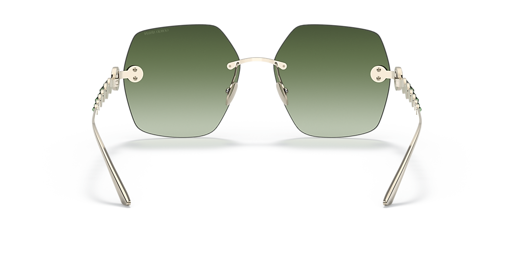 GIORGIO ARMANI AR6123B Pale Gold - Women Sunglasses, Gradient Green Lens