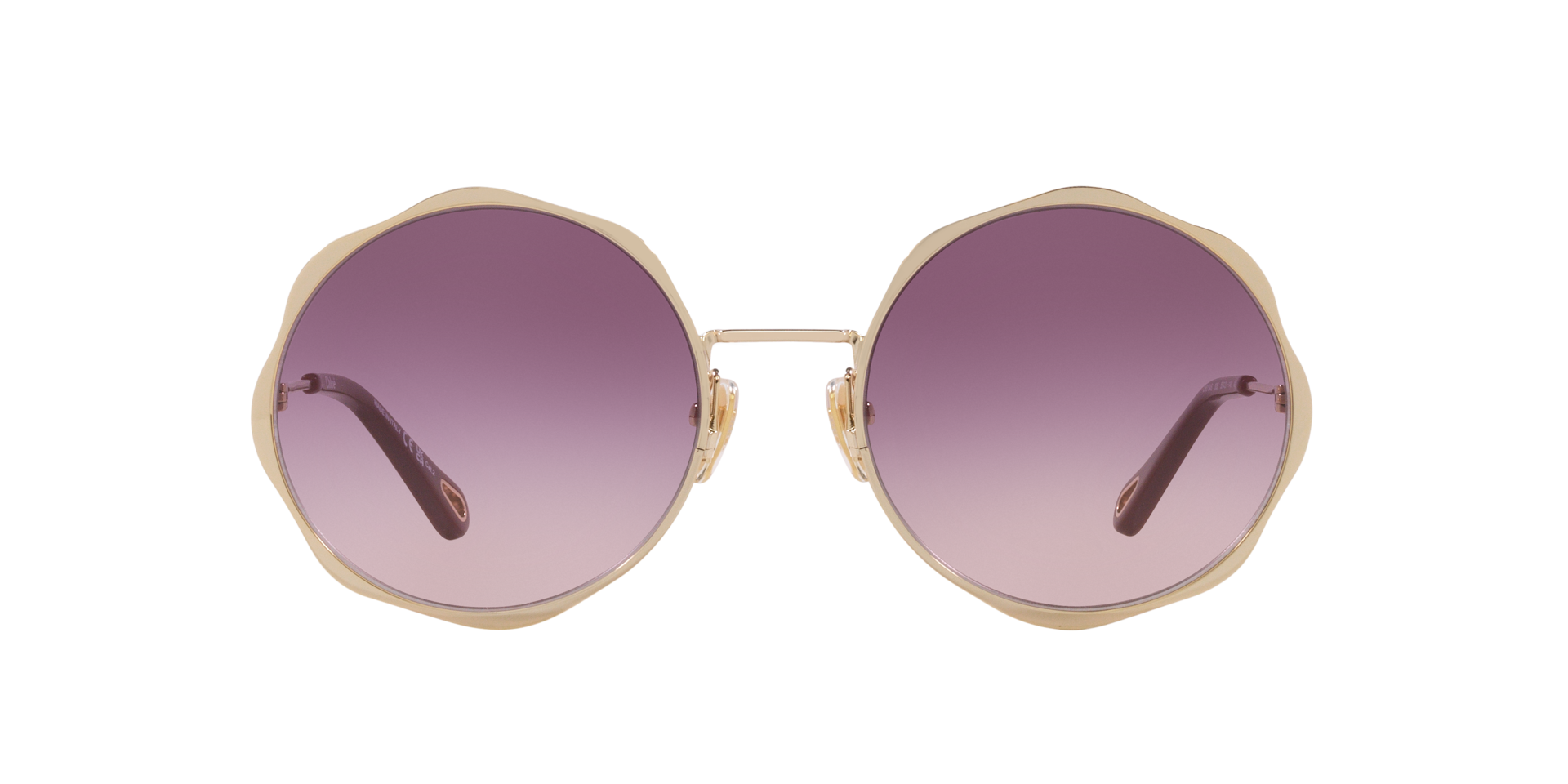Chloe Round Sunglasses - Gold and Purple Gold Sunglasses Chloé - Vitkac Tonga main image 2