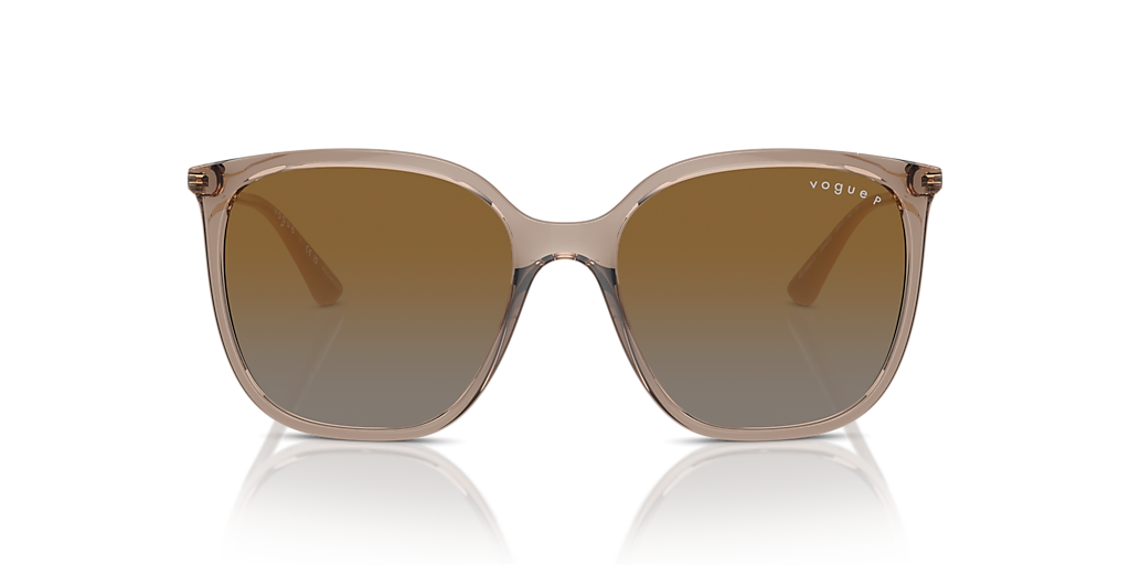 VOGUE EYEWEAR VO5564S Transparent Brown - Women Sunglasses, Grey Gradient Brown Polarized Lens