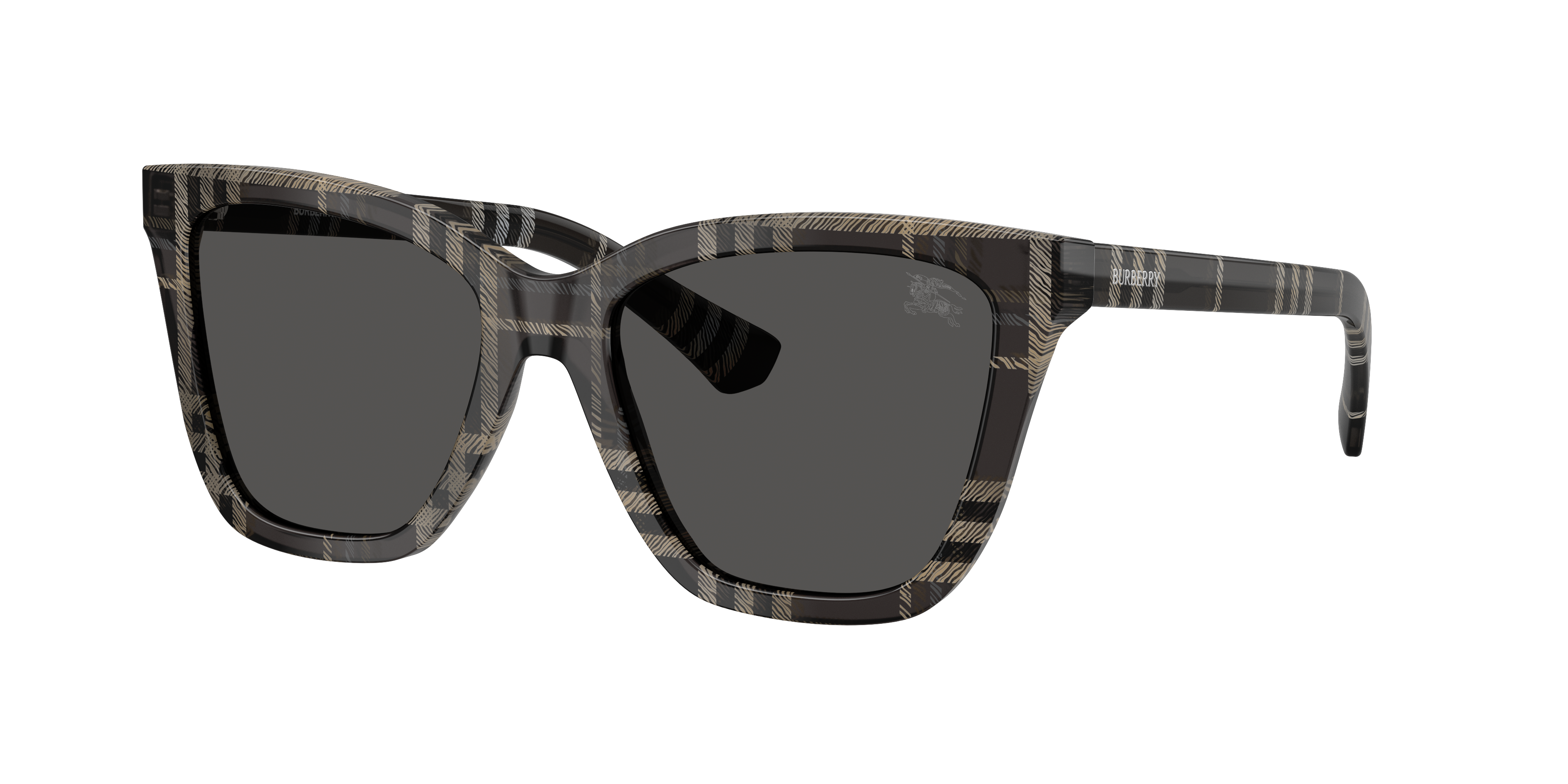Burberry Woman Sunglass BE4470 -  Frame color: Grey Check, Lens color: Dark Grey