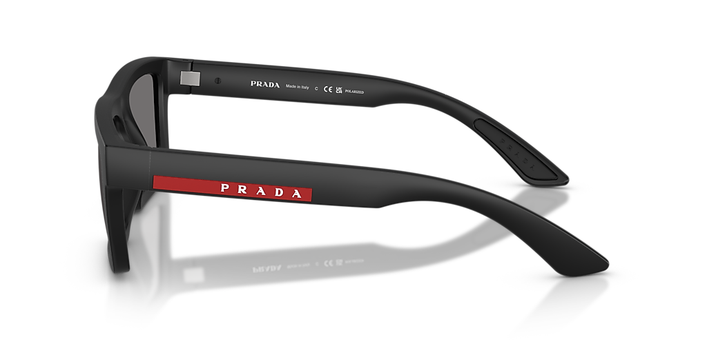 PRADA LINEA ROSSA PS A07S Matte Black - Men Sunglasses, Dark Grey Polar Lens