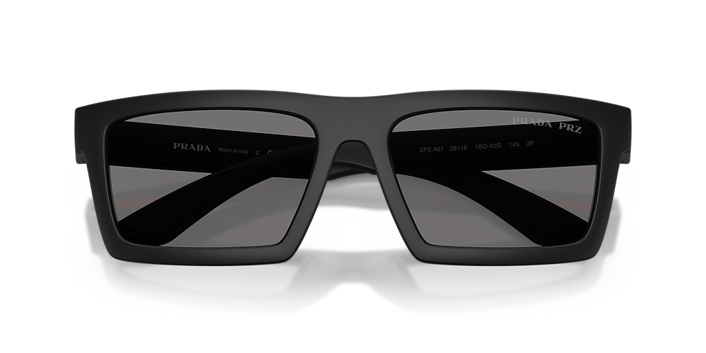 PRADA LINEA ROSSA PS A07S Matte Black - Men Sunglasses, Dark Grey Polar Lens