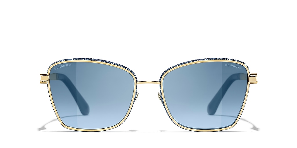 CHANEL シャネル Logo ロゴ キャットアイ サングラス CH4289Q Chanel Square Sunglasses CH4289Q XL (57 - 18) with Grey