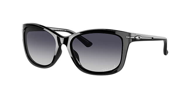 Oakley OO9232 Drop In™ 58 Grey Gradient Polarized & Polished Black 