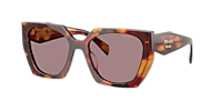 PRADA PR 15WS Black/Talc - Women Luxury Sunglasses, Dark Grey Lens
