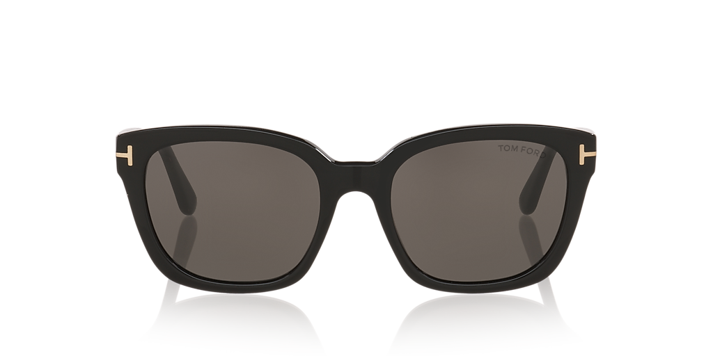 TOM FORD Haylay Black Shiny - Women Luxury Sunglasses, Grey Lens