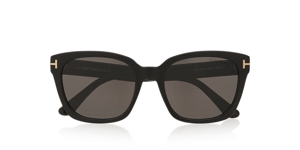 TOM FORD Haylay Black Shiny - Women Luxury Sunglasses, Grey Lens