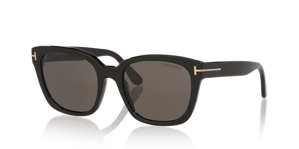 TOM FORD Haylay Black Shiny - Women Luxury Sunglasses, Grey Lens