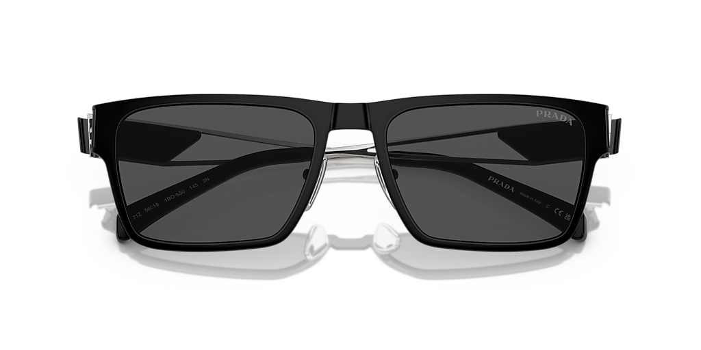 PRADA PR 71ZS Matte Black - Men Luxury Sunglasses, Dark Grey Lens