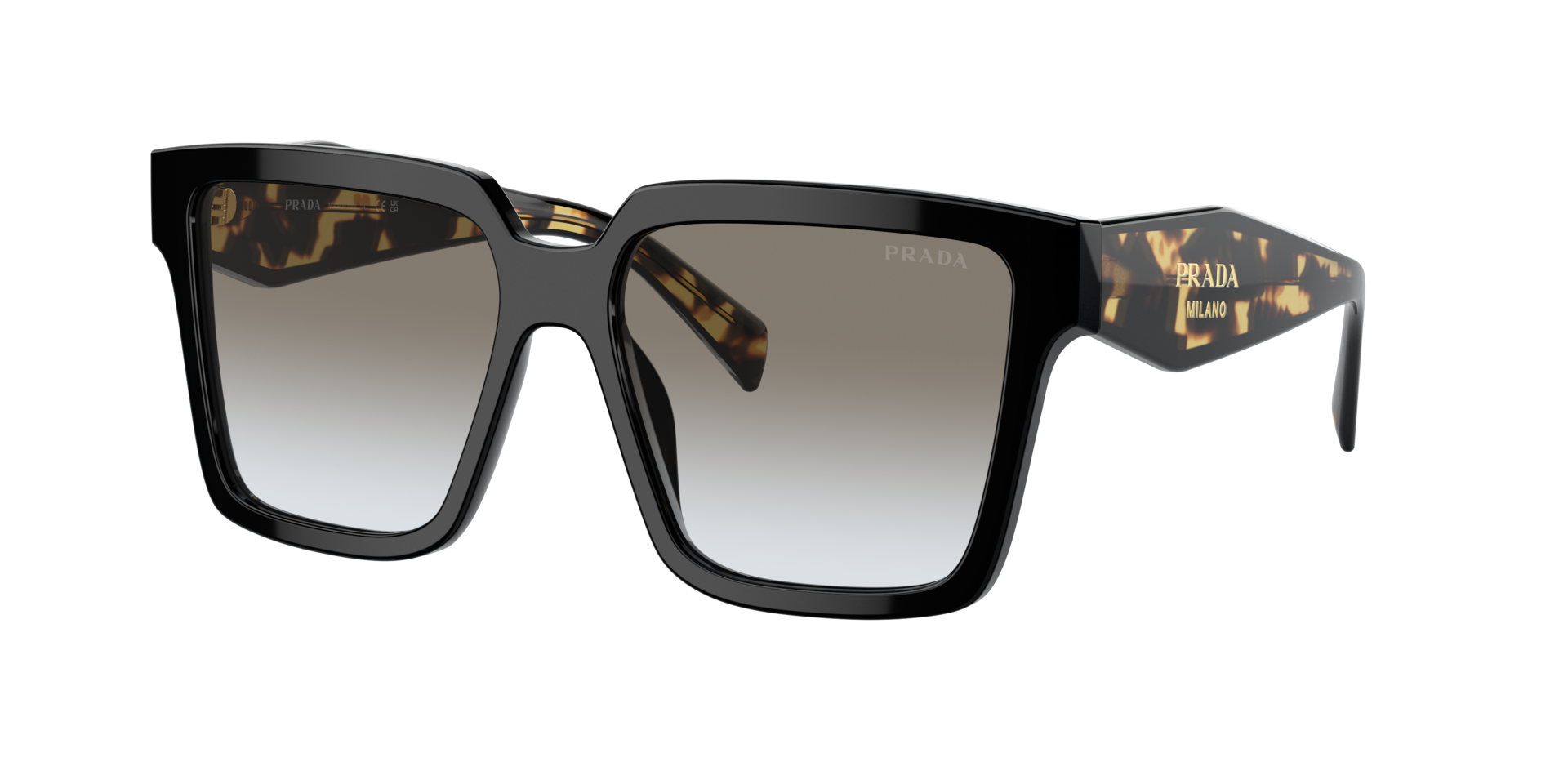Prada Woman Sunglass PR 24ZS - Frame color: Black, Lens color: Grey Gradient