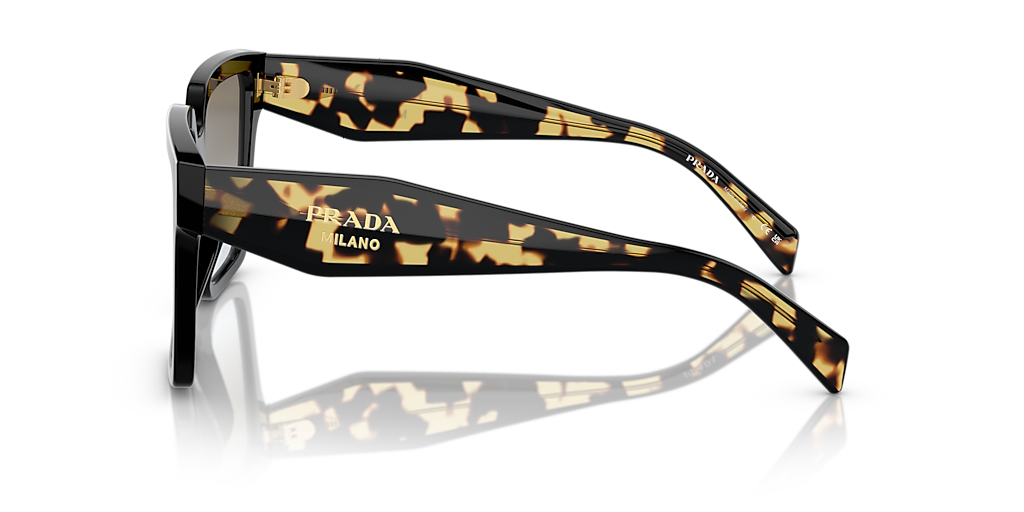 PRADA PR 24ZS Black - Women Luxury Sunglasses, Dark Grey Lens