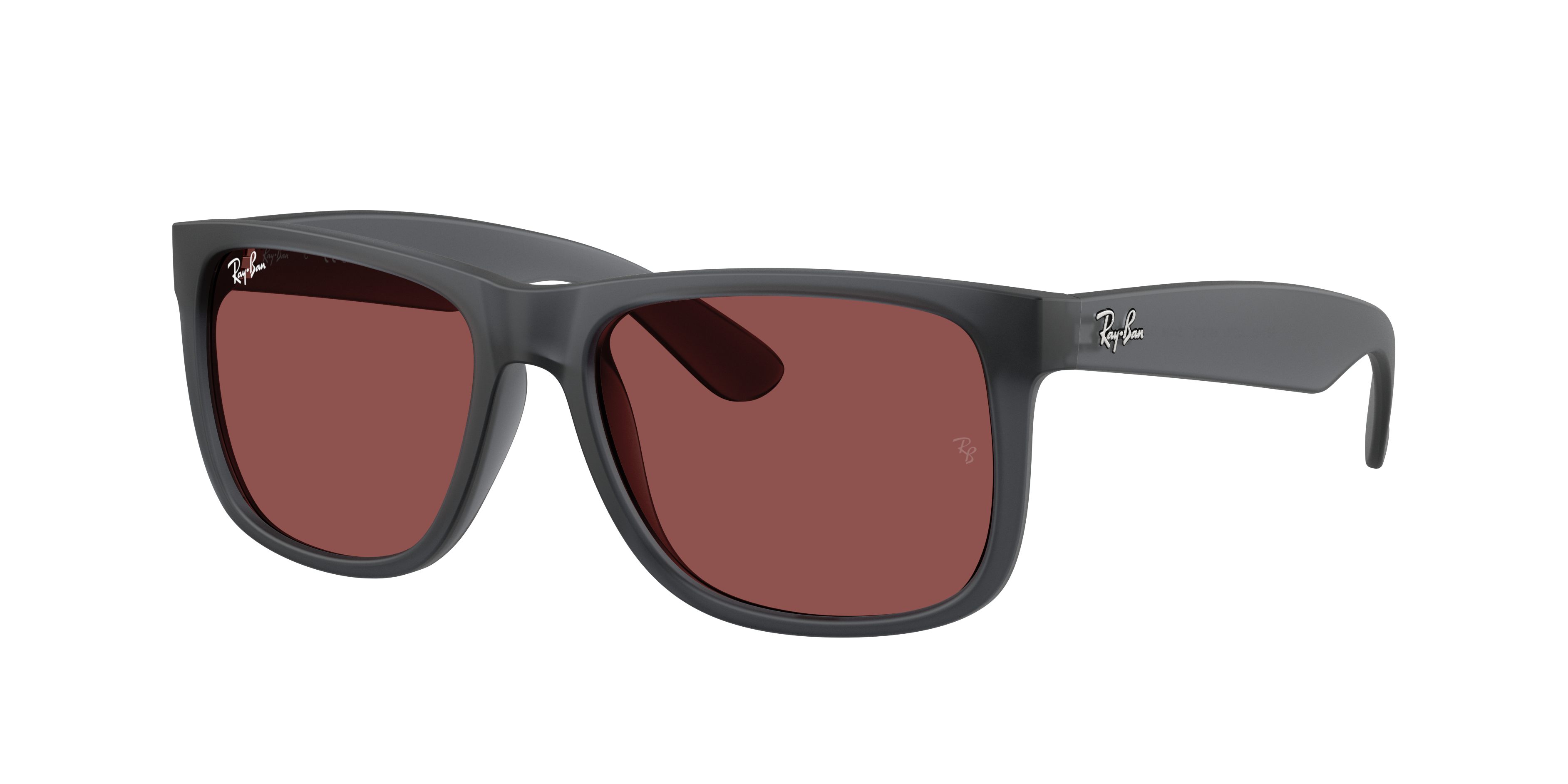 Ray-Ban Man Sunglass Justin Classic -  Frame color: Opal Grey, Lens color: Dark Violet