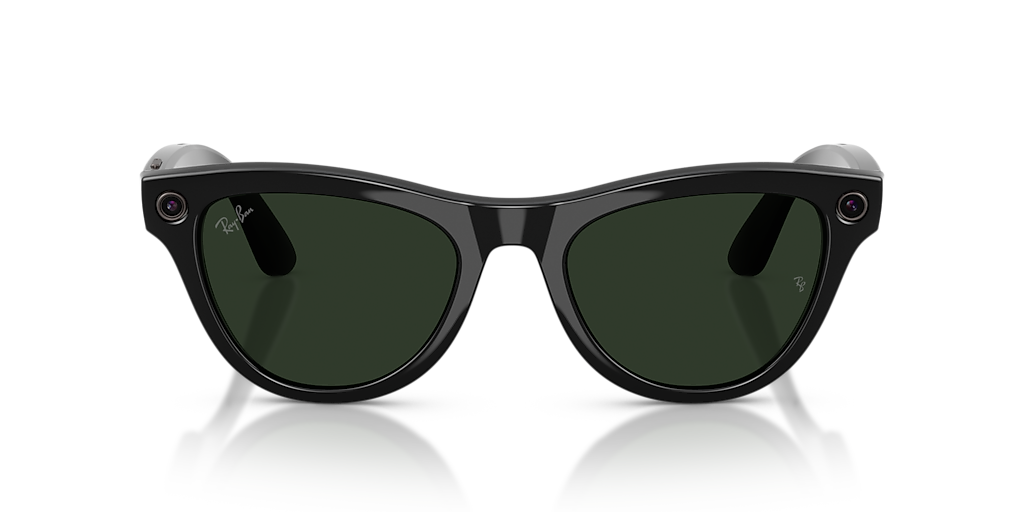 RW4014 Ray-Ban Meta Skyler Black - Unisex Sunglasses, G-15 Green Lens