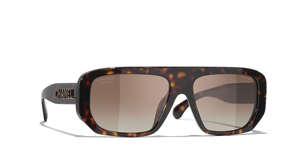 Chanel Shield Sunglasses CH5556U M (58 - 16) with Brown lenses and